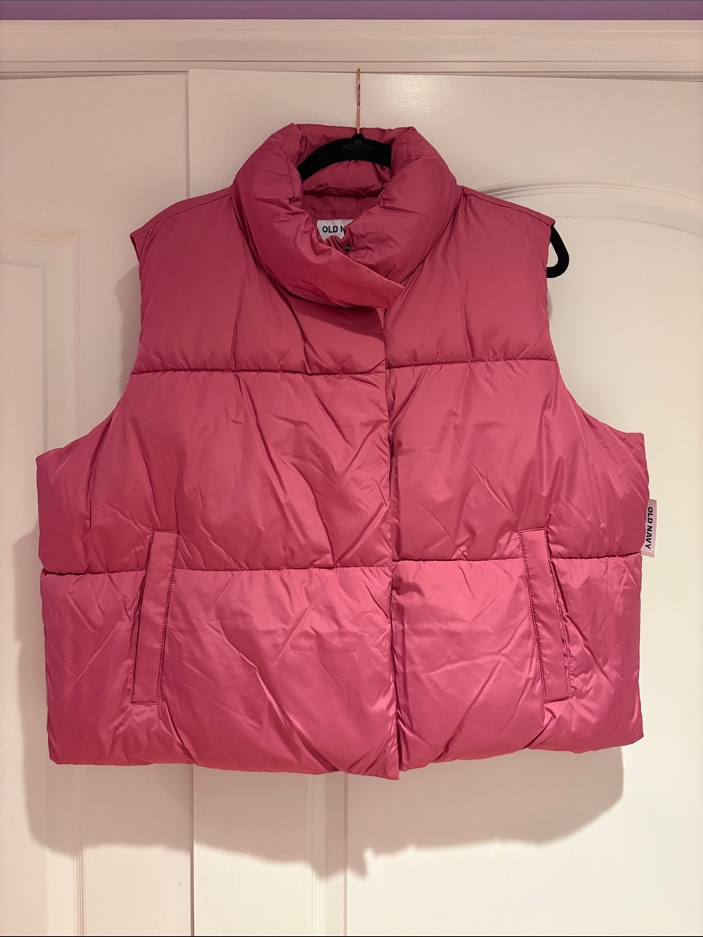 Old Navy Hot Pink Quilted Puffer Vest